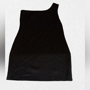 ∆- Romeo & Juliet Couture Sexy One Shouldered Mini Black Dress- Size:S